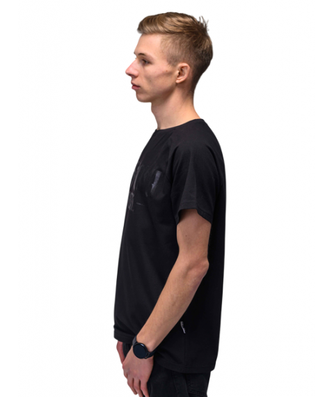 Футболка чорна Gothic logo Custom Wear M