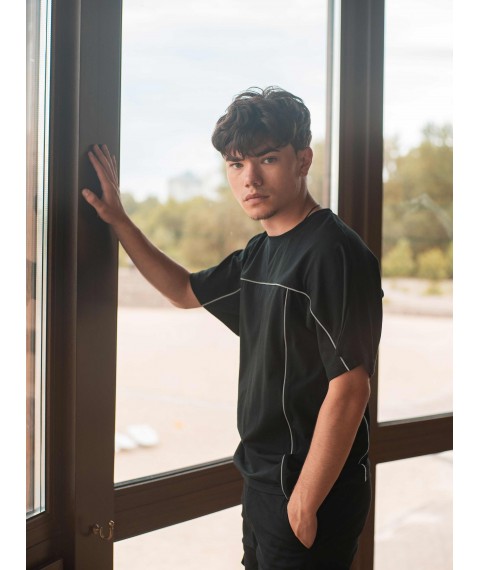 Oversized T-shirt Ronin Custom Wear reflective black L