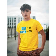 T-shirt yellow Peace Custom Wear S