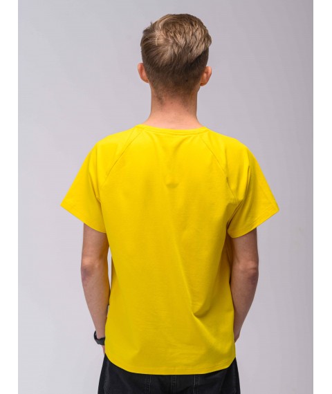 T-shirt yellow Gothic logo Custom Wear S