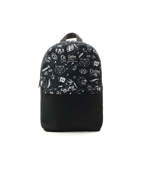 Custom Wear Triple Trash backpack black