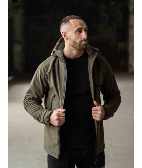Men's jacket Protection Soft Shell olive Custom Wear M