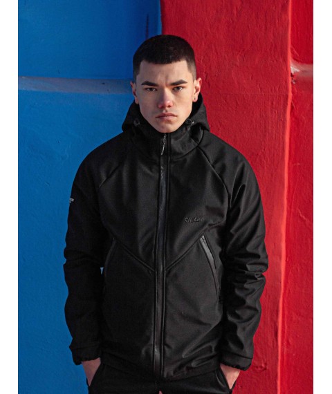 Куртка чоловіча Protection Soft Shell чорна Custom Wear [[optionset1]]