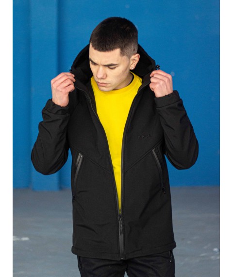 Куртка чоловіча Protection Soft Shell чорна Custom Wear [[optionset1]]