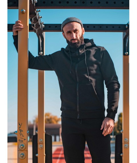 Зіпер Custom Wear з начосом чорний L