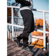 Штани зимові спортивні оверсайз Custom Wear чорні [[optionset1]]