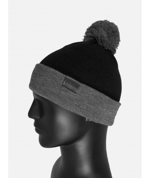 Custom Wear beanie hat black with graphite