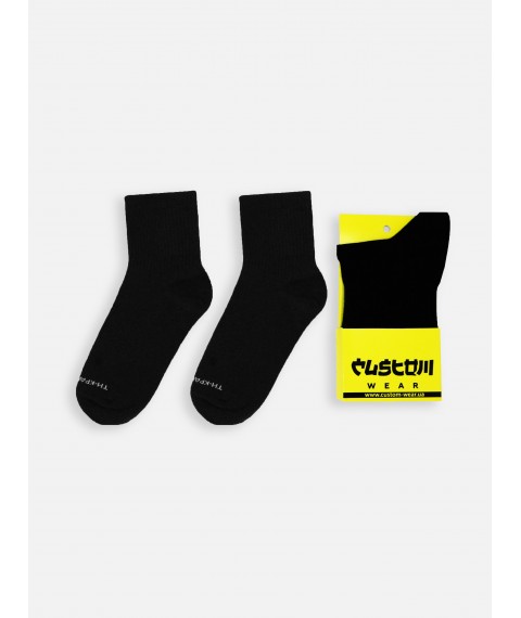 Custom Wear all black short socks (38-41)