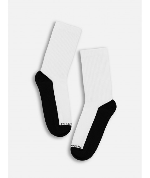 Custom Wear white high socks with black bottom (38-41)