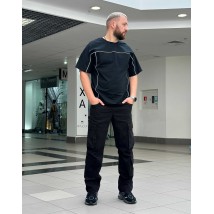 Штани оверсайз карго Custom Wear Cargo Premium Wide чорні L