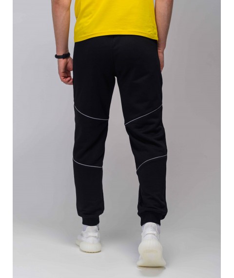 Neo black sports pants with reflective Custom Wear M