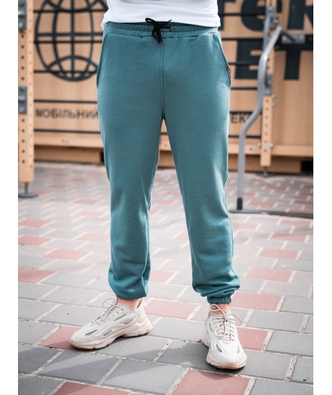 Sports pants oversize Custom Wear aquamarine L