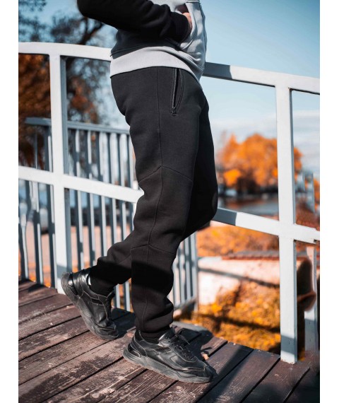 Штани зимові спортивні оверсайз Custom Wear чорні XS