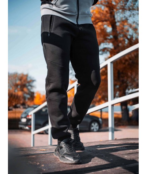Штани зимові спортивні оверсайз Custom Wear чорні XS