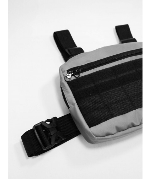 Custom Wear chest bag reflective black