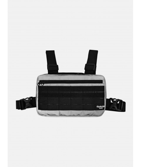 Custom Wear chest bag reflective black