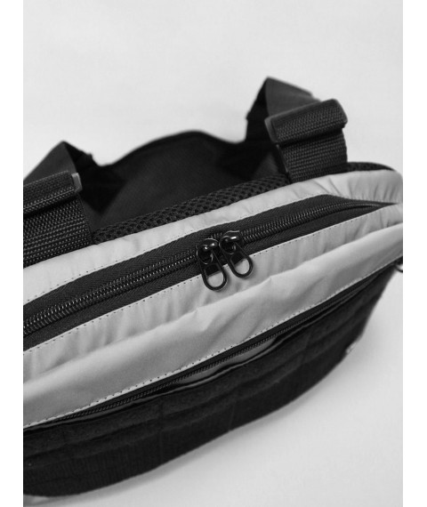 Custom Wear chest bag reflective black