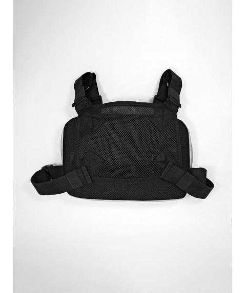 Custom Wear chest bag reflective black
