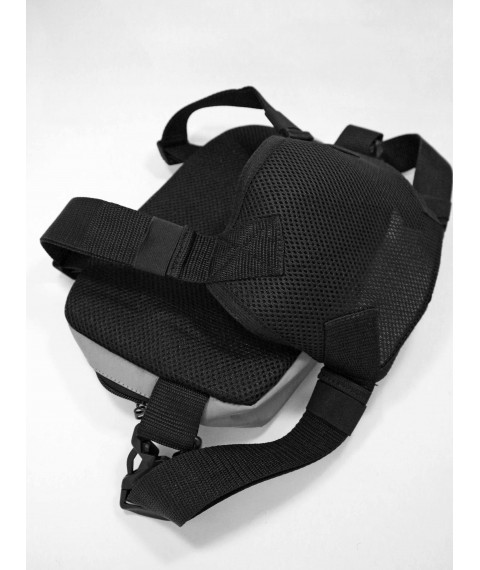 Custom Wear chest bag reflective black