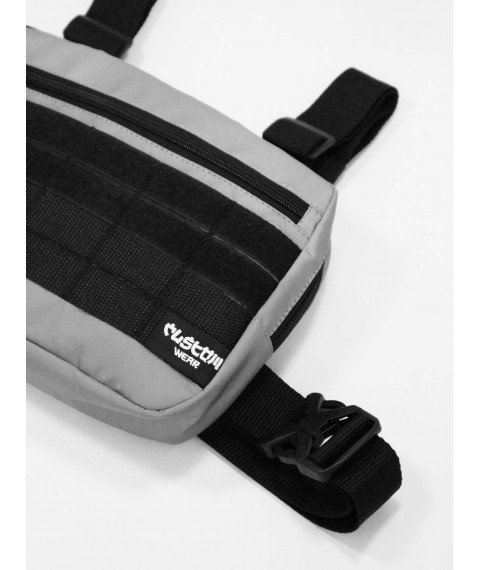 Custom Wear chest bag reflective black