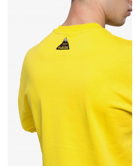 Custom Wear Criminal Panda Yellow S Unlined Sweatshirt
