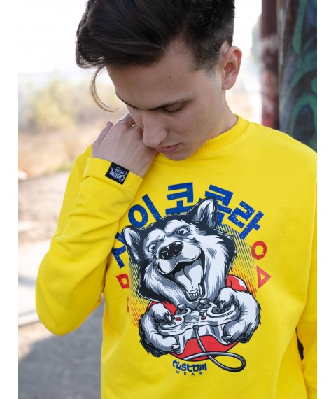 Sweatshirt without nachos Custom Wear Husky yellow M