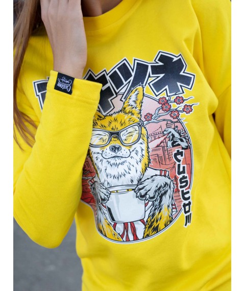 Custom Wear Kitsune Yellow S Unlined Sweatshirt