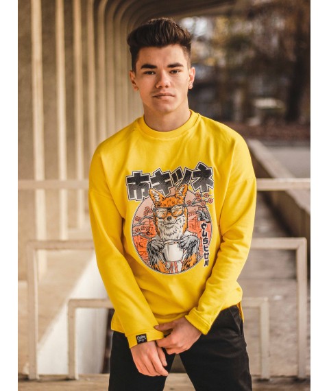 Custom Wear Kitsune yellow XS hooded sweatshirt