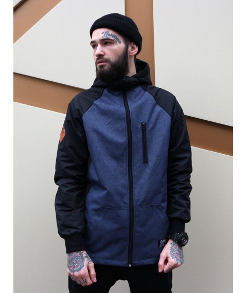 Custom Wear Mezzo Windbreaker Black with Blue XS