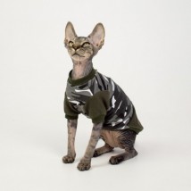 Кофта з рукавом для кота та кішки Style Pets Military SP-2 білий камуфляж