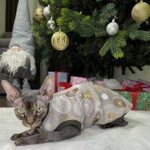 Тепла кофта без рукава для кота та кішки Style Pets новорічна «HNY2» toy