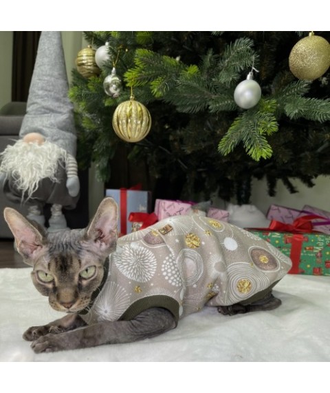 Тепла кофта без рукава для кота та кішки Style Pets новорічна «HNY2» toy