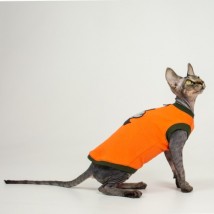 Кофта (майка) без рукава для кота та кішки Style Pets FACK помаранчова