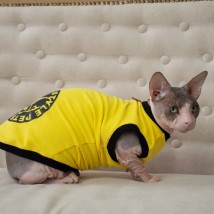 Кофта (майка) без рукава для кота та кішки Style Pets FaceSP Жовта