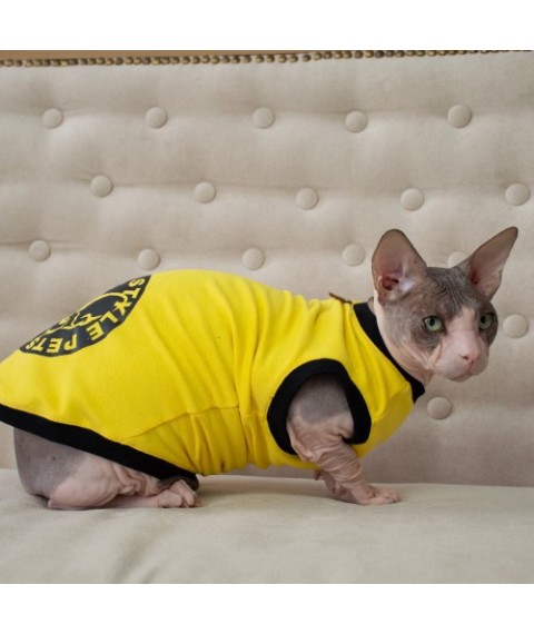 Кофта (майка) без рукава для кота та кішки Style Pets FaceSP Жовта