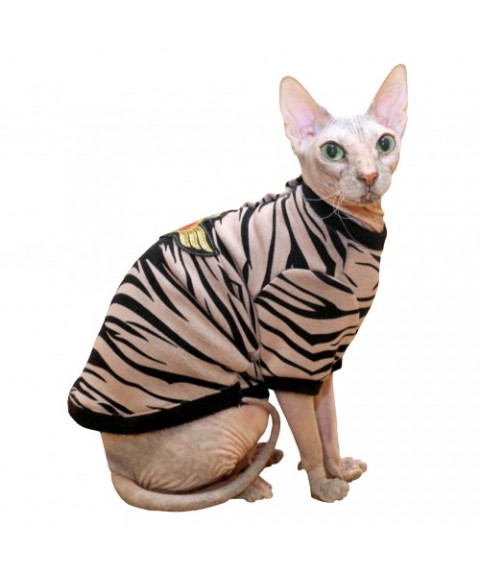 Тепла кофта з рукавом для кота та кішки Style Pets Zebra (tfz139)