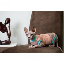Кофта без рукава для кота та кішки Style Pets "NY" колір персик/беж