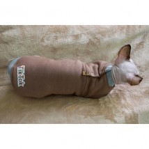 Тепла кофта з рукавом для кота та кішки Style Pets «Tik Tok» mocha