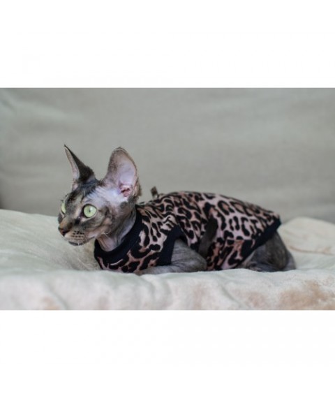Тепла кофта без рукава для кота та кішки Style Pets "Leopard"
