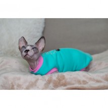 Тепла кофта без рукава для кота та кішки Style Pets «CLASSIC» turquoise