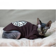 Тепла кофта з рукавом для кота та кішки Style Pets FaceSP-brown