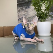 Майка для кота та кішки Style Pets ✌ «victory hand» синя