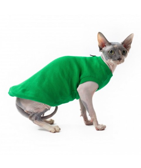Майка для кота та кішки без рукава Style Pets GLASS зелена