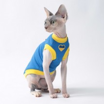 Патріотична майка для кота та кішки без рукава Style Pets UK Blue