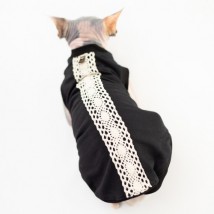 Майка для кота та кішки без рукава Style Pets Вишиванка Чорна