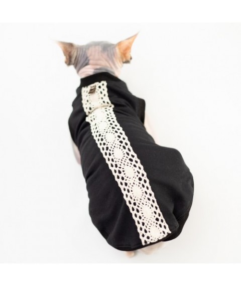 Майка для кота та кішки без рукава Style Pets Вишиванка Чорна
