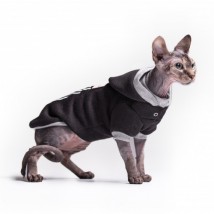 Тепла кофта з рукавом для кота та кішки Style Pets "ADS Sport BLACK"