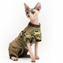 Утепленный боді (комбинезон) для кота та кішки Style Pets Multikam