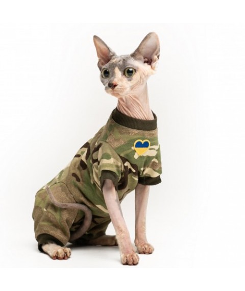 Утепленный боді (комбинезон) для кота та кішки Style Pets Multikam
