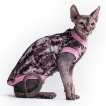 Майка для кота та кішки без рукава Style Pets Camo (камуфляж) pink